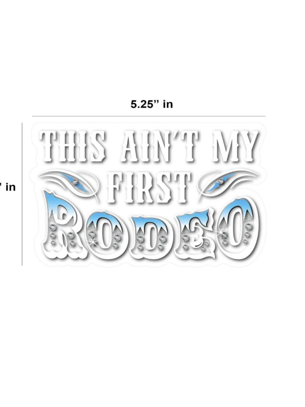 Auto Drive Rhinestone Rodeo Vinyl Vehicle Decal, NIP, 5.25” x 3.25” -Sealed - Picture 4 of 5